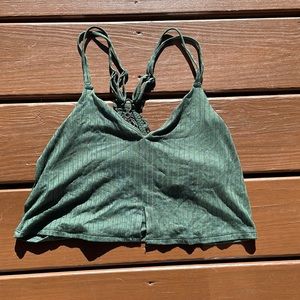 Aerie dark green bralette, size small